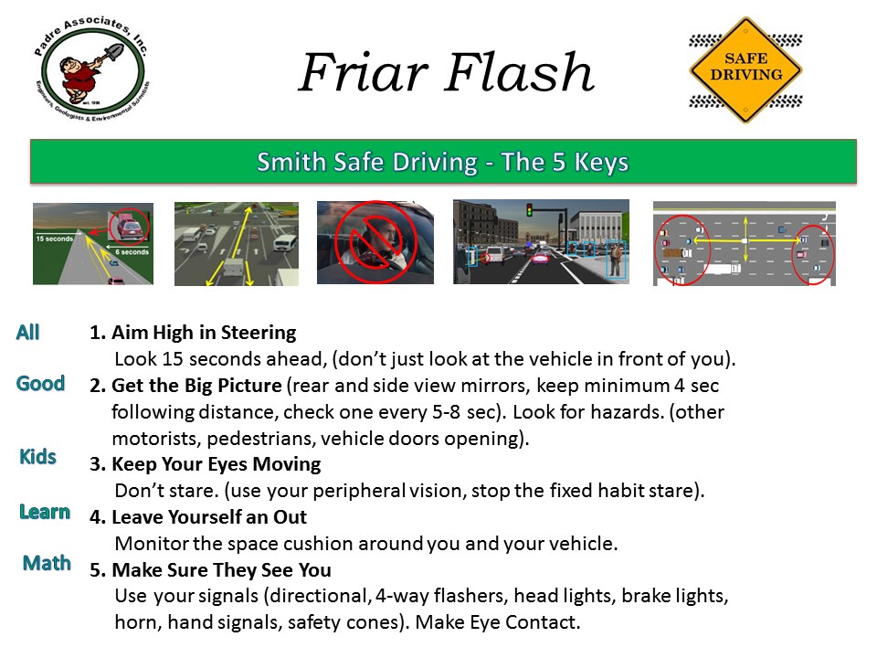 FRIAR FLASH SMITH SAFE DRIVING THE 5 KEYS Padre Associates Inc